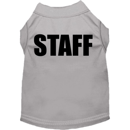Staff Costume Screen Print Dog Shirt Grey Size XS