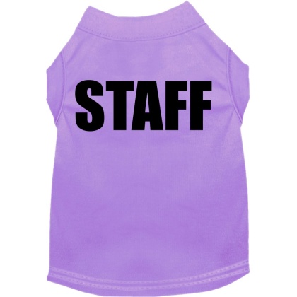Staff Costume Screen Print Dog Shirt Lavender Size XS