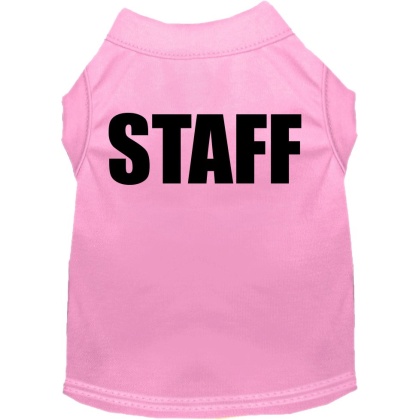 Staff Costume Screen Print Dog Shirt Light Pink Size XS