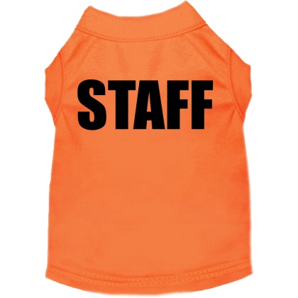 Staff Costume Screen Print Dog Shirt Orange Size XS