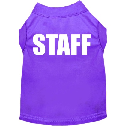 Staff Costume Screen Print Dog Shirt Purple Size XS