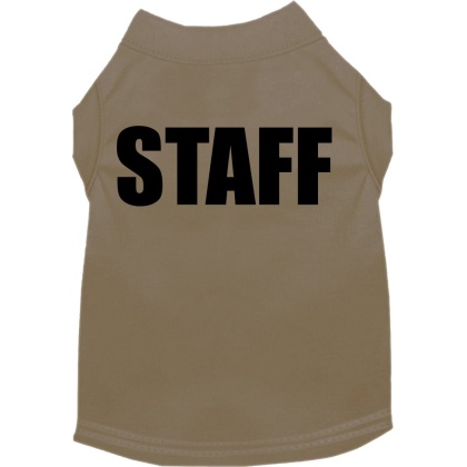 Staff Costume Screen Print Dog Shirt Tan Size XS