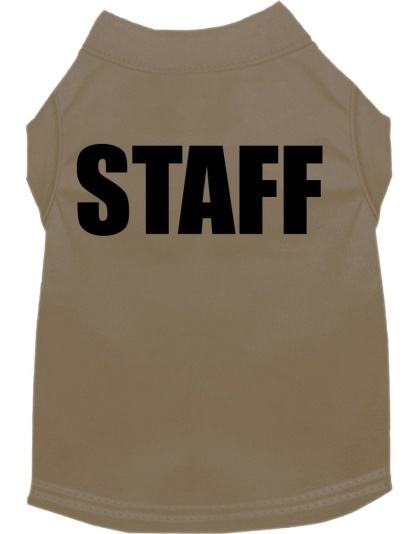 Staff Costume Screen Print Dog Shirt Tan Size XS