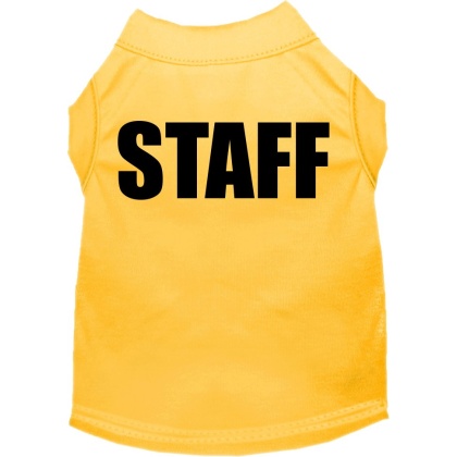 Staff Costume Screen Print Dog Shirt Yellow Size XS