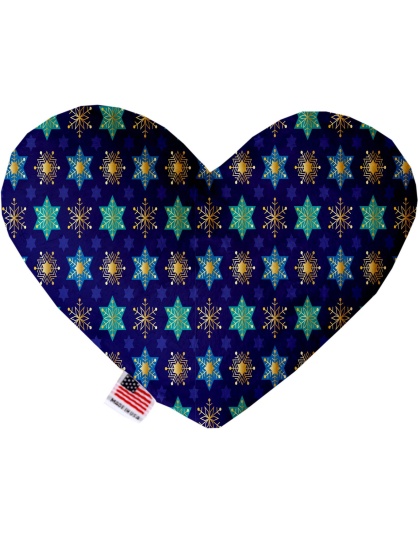 Star of David and Snowflakes 6 Inch Heart Dog Toy