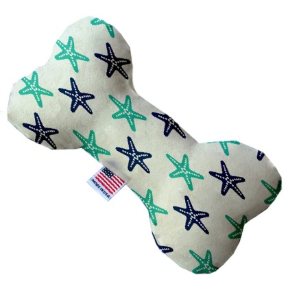 Starfish 10 Inch Canvas Bone Dog Toy