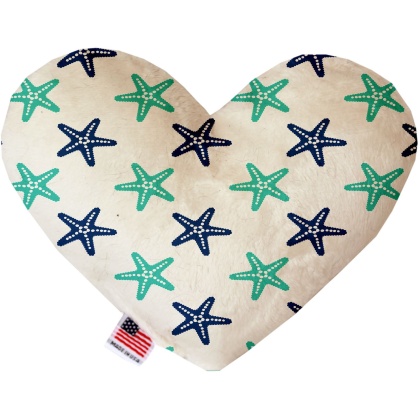 Starfish 6 Inch Canvas Heart Dog Toy