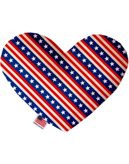 Stars and Stripes 6 inch Canvas Heart Dog Toy