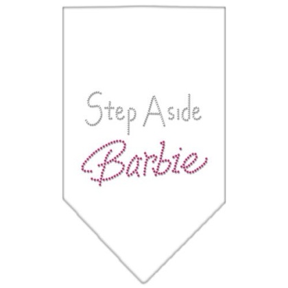 Step Aside Barbie Rhinestone Bandana White Large