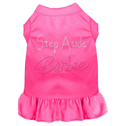 Step Aside Barbie Rhinestone Dress Black with Bright Pink Lg