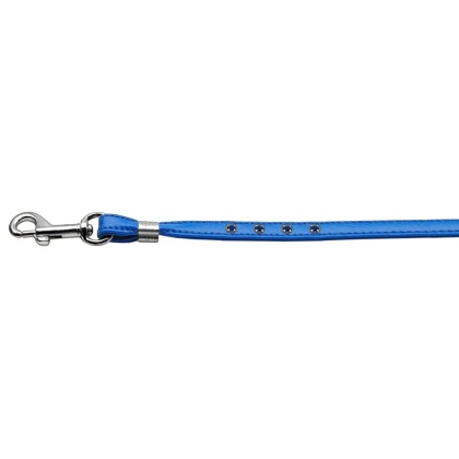 Step-In Harness Blue w/ Blue Stones 3/8" Match Jwl Leash Silver Hrdw
