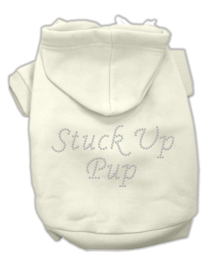 Stuck Up Pup Hoodies Cream L