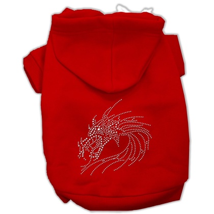 Studded Dragon Hoodies Red L