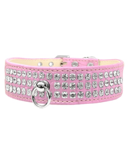 Style #73 Rhinestone Designer Croc Dog Collar Light Pink Size 10