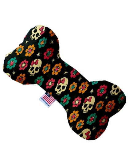 Sugar She Skulls 10 Inch Canvas Bone Dog Toy