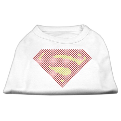 Super! Rhinestone Shirts White L