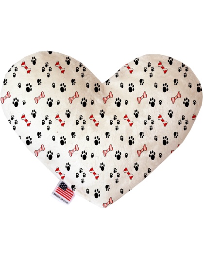 Sweet Paws 6 Inch Canvas Heart Dog Toy