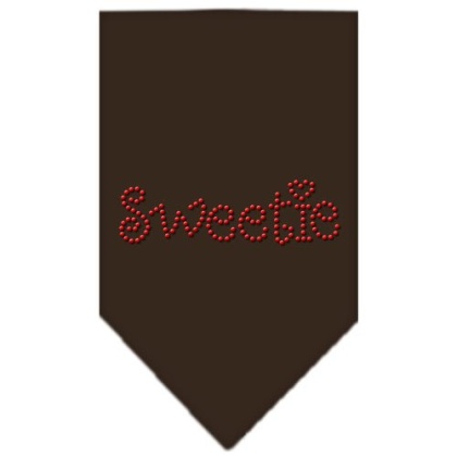 Sweetie Rhinestone Bandana Cocoa Large