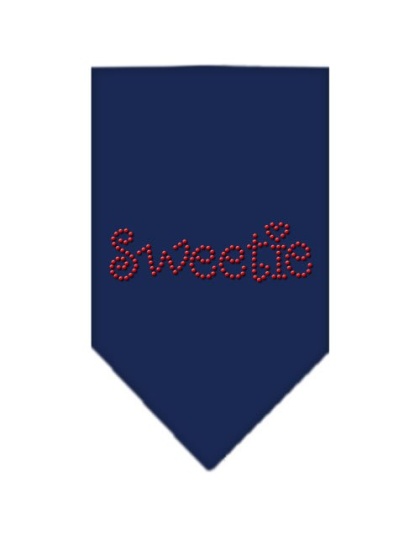 Sweetie Rhinestone Bandana Navy Blue large