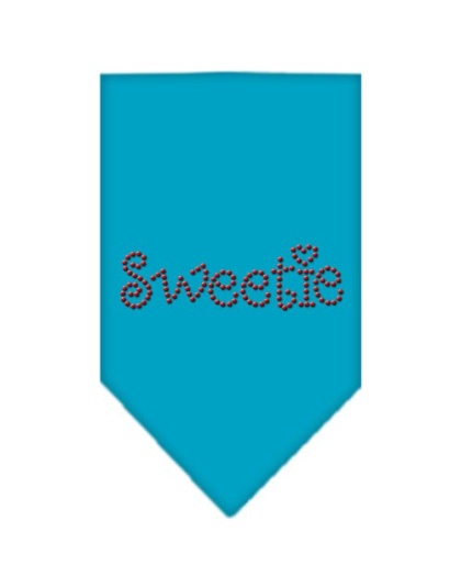 Sweetie Rhinestone Bandana Turquoise Large