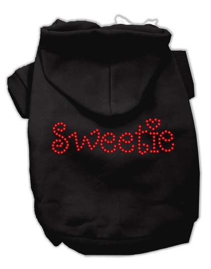 Sweetie Rhinestone Hoodies Black L