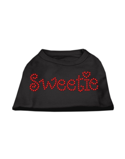 Sweetie Rhinestone Shirts Black L