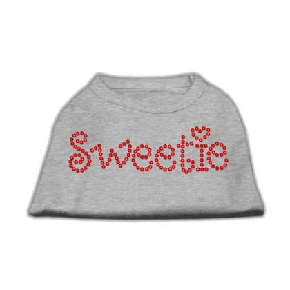 Sweetie Rhinestone Shirts Grey L