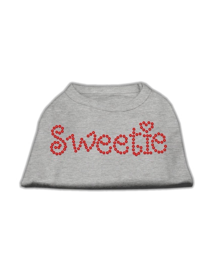 Sweetie Rhinestone Shirts Grey L