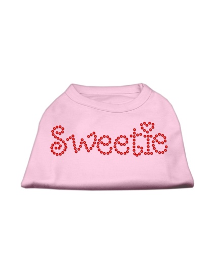 Sweetie Rhinestone Shirts Light Pink L