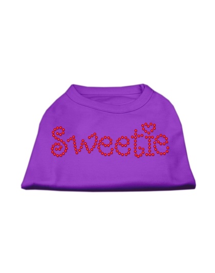 Sweetie Rhinestone Shirts Purple L