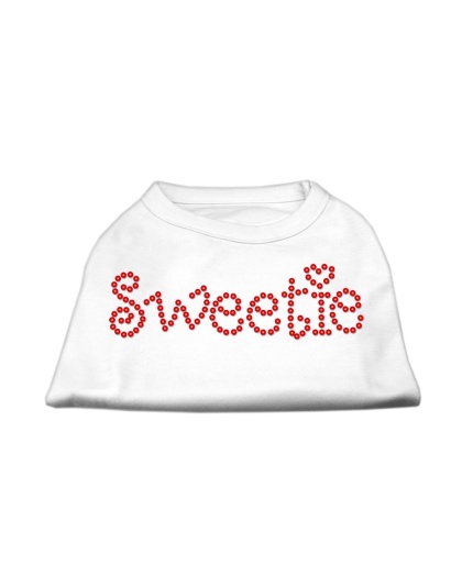 Sweetie Rhinestone Shirts White L