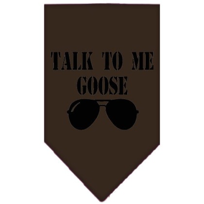 Talk to me Goose Screen Print Pet Bandana Cocoa Large