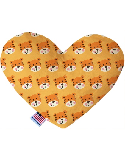 Tally the Tiger 6 inch Canvas Heart Dog Toy