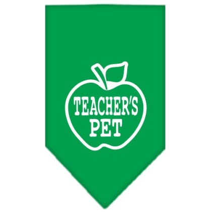 Teachers Pet Screen Print Bandana Emerald Green Large