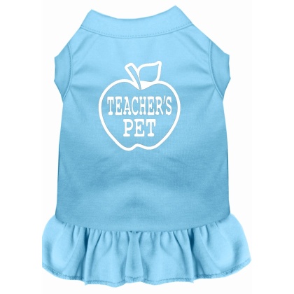 Teachers Pet Screen Print Dress Baby Blue 4X (22)