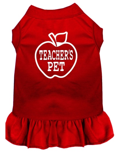 Teachers Pet Screen Print Dress Red 4X (22)