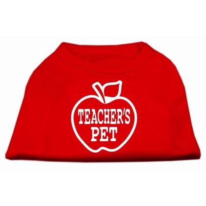 Teachers Pet Screen Print Shirt Red L