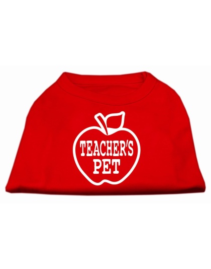 Teachers Pet Screen Print Shirt Red L