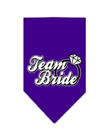 Team Bride Screen Print Bandana Purple Large