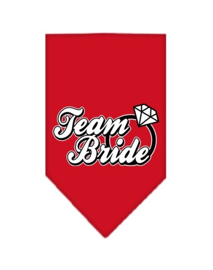 Team Bride Screen Print Bandana Red Large