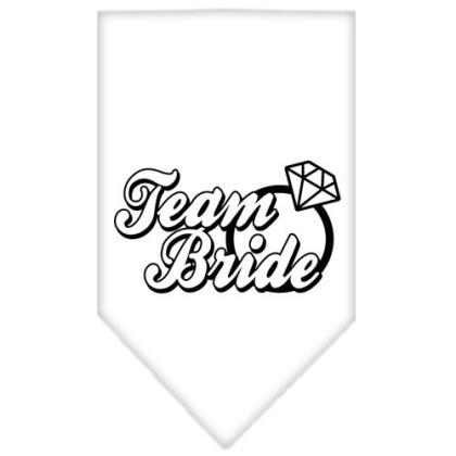 Team Bride Screen Print Bandana White Large