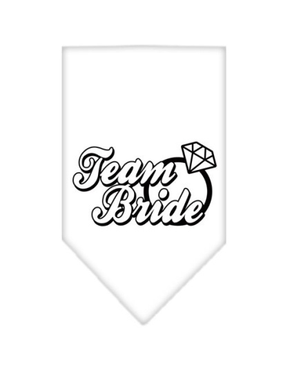 Team Bride Screen Print Bandana White Large