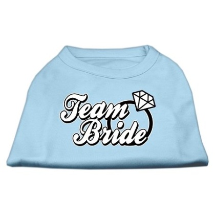 Team Bride Screen Print Shirt Baby Blue Lg