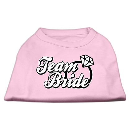 Team Bride Screen Print Shirt Light Pink Lg