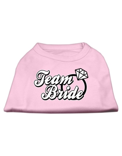 Team Bride Screen Print Shirt Light Pink Lg