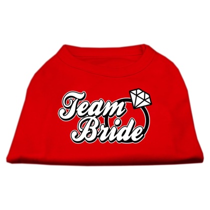 Team Bride Screen Print Shirt Red Lg