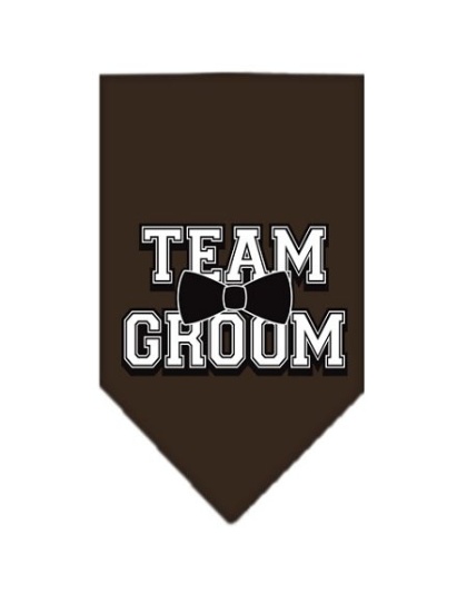 Team Groom Screen Print Bandana Cocoa Large