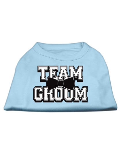 Team Groom Screen Print Shirt Baby Blue Lg