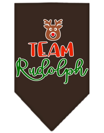 Team Rudolph Screen Print Bandana Cocoa Large