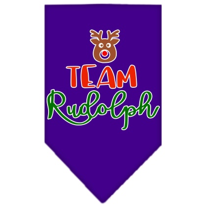 Team Rudolph Screen Print Bandana Purple Large